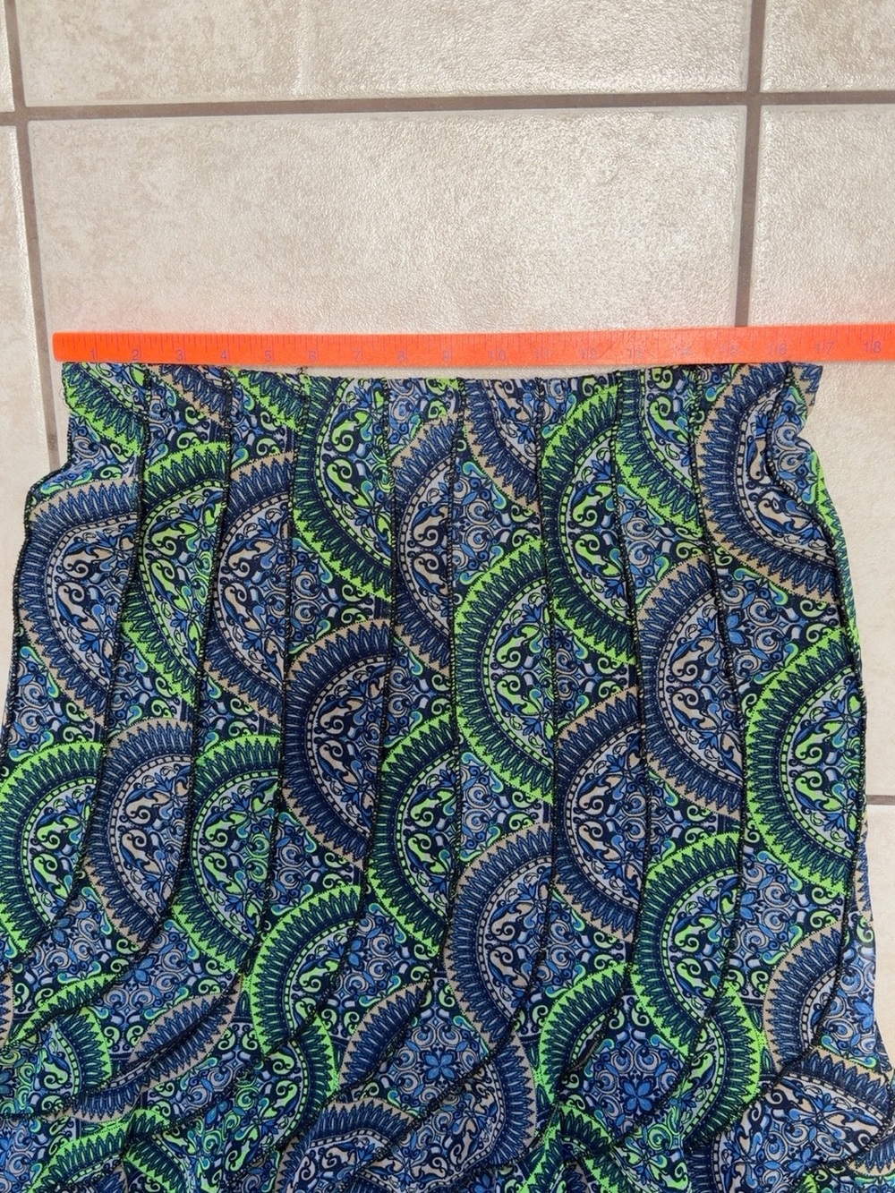 Mix Nouveau 100% Silk Paisley Ruffle Midi Skirt M Boho Y2K - Picture 4 of 6